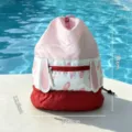 Sac à dos cordon oreilles de lapin rose avec motif carotte, sac de rangement piscine imperméable. - Lapin / Grande Taille / Rose Pêche
