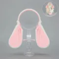 Plush bunny ears headband and tail set, sweet lolita style cute rabbit hair hoop accessories. - Rabbit Ear / White and Pink