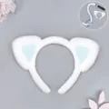 Set diadimas aytion gatas kai ouras pluche Lolita, leuko mple, glyko axesouar mallion v. - Αυτιά Γάτας Έκδοσης Q / Λευκό Μπλε