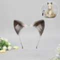 Plush dark cat ears headband for cosplay costume, soft animal ear hair hoop props. - Galaxy Kitty Cat Ears - Dark