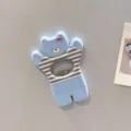 Aimant de réfrigérateur ours bleu créatif décapsuleur, gadget de cuisine mignon outil. - Ouvre-bouteille magnétique multifonctionnel - bleu avec motif chemise rayée