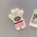 Cute bear shape fridge magnet bottle opener, portable multi-functional beer opener for home kitchen. - Multi-functional Magnetic Bottle Opener - Off-white Star Plaid Pattern