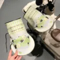 Green plaid electric bicycle handlebar muffs sun protection summer riding sunshade gloves - One Size / Green Plaid