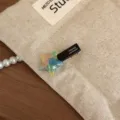 Fermaglio per capelli a forma di stella iridescente con dettagli di scritte bianche - Clip a Becco d'Anatra Stella Iridescente / Pezzo Singolo / Verde Pavone