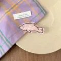 Süße rosa Marmor Delphin Haarklammer für Mädchen, Ozean Serie Haarschmuck Accessoire - Delfin mit Schwarzem Rand