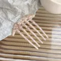 Peigne à cheveux élégant en acétate marbré rose pour chignons et coiffures relevées de luxe. - Peigne à 5 Dents / Violet Sirène