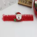 Detalle del accesorio navideño de muñeco de nieve con encaje rojo y dibujo - 5# Muñeco de Nieve con Campana Roja