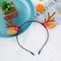 Diadema festiva de Navidad con cuernos de reno de felpa, orejas y detalles de hongos - Estilo 18 Diadema Champiñón Astas Marrones