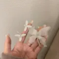 Élégante barrette papillon en organza blanc tenue à la main pour le détail - Pince à Cheveux Papillon en Tulle (10#2#)