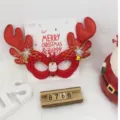 Red glittery Christmas reindeer antler glasses frame for kids party costumes - Red Large Antlers Style