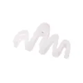 Elegante minimalistische weiße gewellte Haarklammer für schicke Frisuren am Hinterkopf - Gelee Weiß