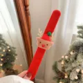 Pulsera navideña festiva de felpa roja con una linda decoración de reno - 14# Reno con Bola Verde