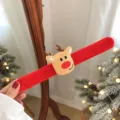 Pulsera navideña de felpa roja con un lindo muñeco de reno para regalo de fiestas - 12# Reno de Nariz Roja