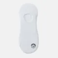 Premium witte onzichtbare katoenen herensokken met antislip siliconen hielgreep - Eén maat / Wit