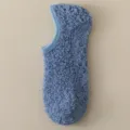 Calze da pavimento in pile corallo blu da uomo con gommini antiscivolo per calore invernale - Blu