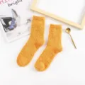 Suaves calcetines de vellón de coral naranja para el hogar y dormir con comodidad - Tallas 39-44 / Bottoms / Naranja