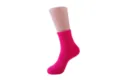 Soft hot pink coral fleece fuzzy socks for men and women cozy sleep slipper socks - Sizes 39-44 / Rose Red