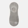 Premium grijze onzichtbare heren katoenen sneakersokken met ademende mesh - Eén maat / Khaki