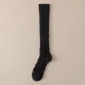 Gemütliche schwarze flauschige dicke Wintersocken für Damen zum Schlafen und für Zuhause - Einheitsgröße / Schwarz