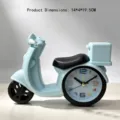 Creative light blue scooter shaped alarm clock for students bedside table decoration - Korean Motorcycle Blue