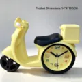 Creative yellow motorcycle shaped desk alarm clock for student bedside table decor - Korean Motorcycle Yellow
