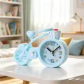 Creative light blue bicycle-shaped bedside alarm clock for kids and student home decor - Korean Style Bicycle / 18x12x6cm / Blue
