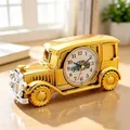 Sveglia vintage dorata di lusso a forma di auto per scrivania o comodino decorazione casa - Stile Auto d'Epoca / 18x7.2x7.8cm / Oro