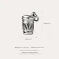 Stainless steel coffee cup pendant charm with 15mm height and 8mm width dimensions - Coffee Cup