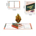 3D pop-up Teachers' Day card variant with sunflower bouquet and precise dimensions - Full Garden of Books