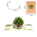 Handcrafted 3D pop-up greeting card featuring apple tree scene, envelope and card - Apple Tree (Peace and Joy)