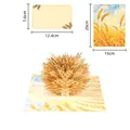 3D handmade pop-up greeting card with an artistic Van Gogh style wheat field design - Peaceful Harvest