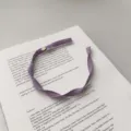 Sweet French style purple braided mesh flat fabric headband accessory for women and girls - Flat Twist Braid / Light Purple Spiral