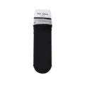 Chaussettes noires en coton avec un revers volanté argenté métallique de haute qualité. - Taille unique / Noir avec Fil d'Argent