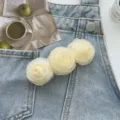 Pince à cheveux vintage avec roses crème élégantes et pétales en tulle multicouches - Pince à Ressort Rose Blanc Cassé