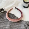 Vintage dusty pink velvet padded headband for high cranial top effect hair accessory - Dusty Pink