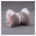 Lolita peluche chat renard oreilles barrettes duveteux bloc de couleur mignon accessoire - Oreilles de renard pointues gris, blanc et rose