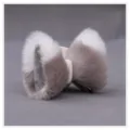 Mignonne pince à cheveux Lolita fausse fourrure oreilles d'animaux chat renard accessoire - Oreilles de renard pointues Q - Extérieur gris et blanc, intérieur gris