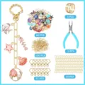Kit completo da 189 pezzi per creare portachiavi fai-da-te tema oceano con strumenti - Set da 189 Pezzi / Collezione marina