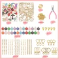 Aperçu détaillé du kit porte-clés DIY 363PCS avec des breloques colorées en émail et alphabet - Ensemble de 363 Pièces / Multicolore