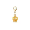 Detailed close-up of a golden crown-shaped pendant with a secure lobster clasp. - Crown Shape (LXK-DGB324) / 1 Piece
