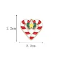 Pendentif de Noël en forme de cœur en canne à sucre avec étoile et nœud, de 2,2 cm - 02-Sucre d'Orge Coeur