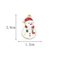 Pendentif en émail bonhomme de neige de Noël 2,6 cm pour la création de bijoux DIY - 03-Bonhomme de Neige