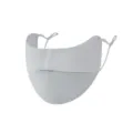 White UPF 50+ ice silk sun protection face mask for women with breathable design - Gray