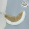 Handmade faux fur animal tail and ears headband set for cosplay anime costume party props. - Shiba Inu Tail Set - Camel & White