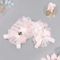 Sweet Lolita lace bow hairband pink bow hair clip Lolita hair accessories hair hoop KC headwear - One Size / Bunny Headband - Pink