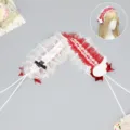 Χειροποίητη κορδέλα μαλλιών Lolita με κόκκινο τούλι και όμορφα λευκά φτερά αγγέλου. - Polychromi Kordela - Kokkino