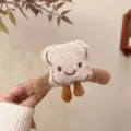 Pince à cheveux mignonne en peluche pain grillé grande pince crabe pour femmes - Pince en Peluche Pain Toast