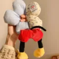 Niedlicher Mickey Mouse Plüsch-Haargummi mit roten Shorts und gelben Schuhen Design - 1# Blaues Spleißen