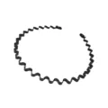 Diadema ondulada de metal negro para hombres y mujeres, para deporte y peinado diario - Onda Clásica