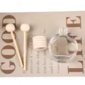 10ml Glas Aromatherapie Flasche Set mit Holzdiffusor Staebchen fuer Auto und Raumduft Nutzung. - 10ml / Flach Rund / Transparent
